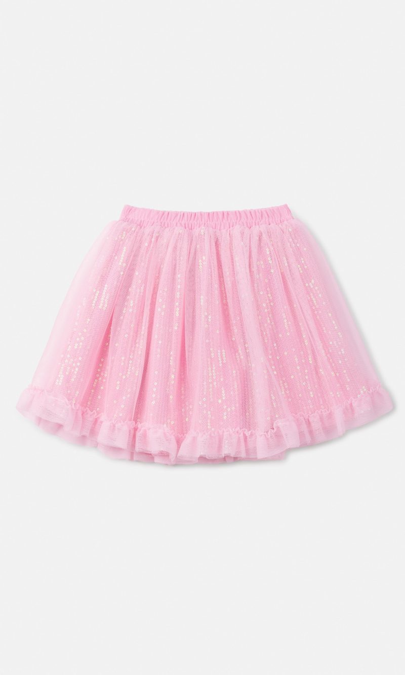 saia ballet em tule rosa