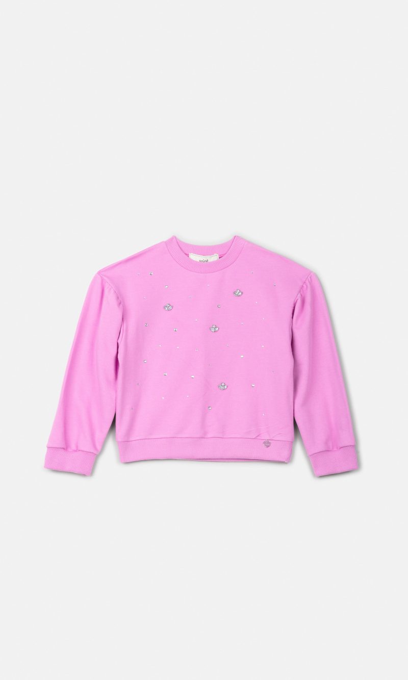 casaco pedraria rosa rock rose