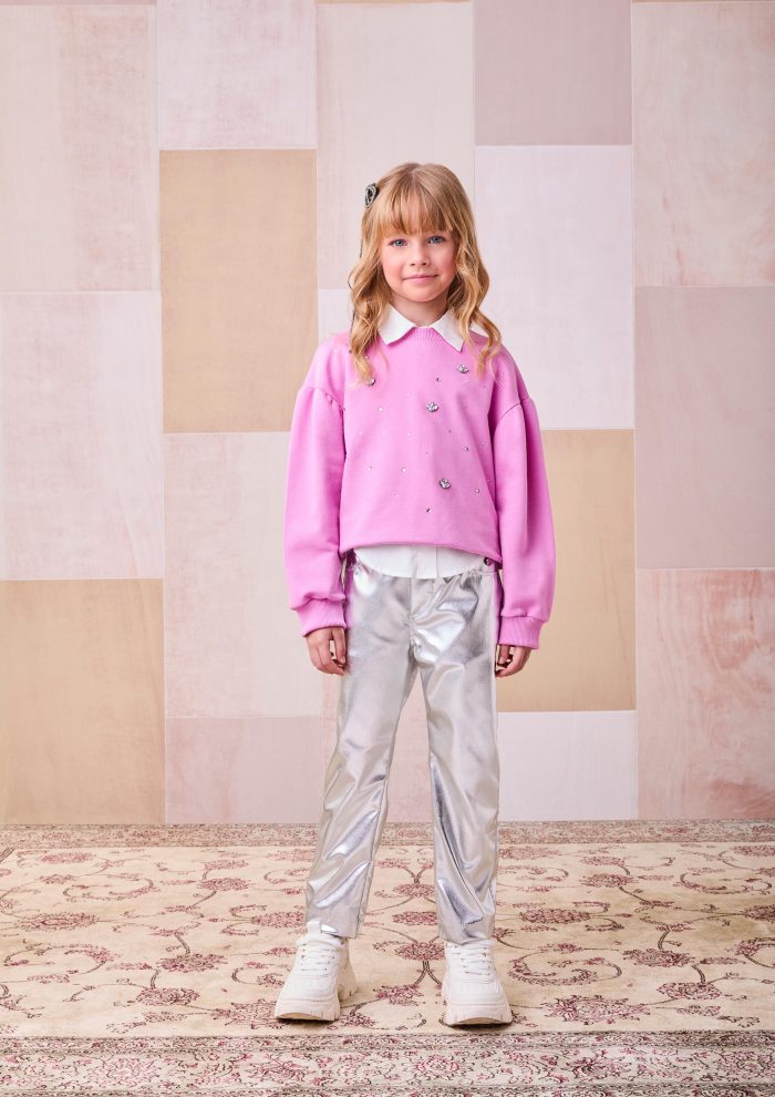 casaco pedraria rosa rock rose