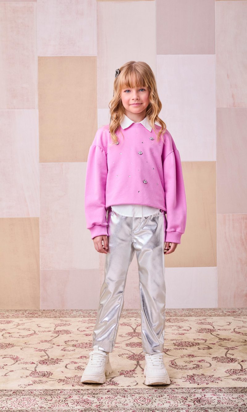 casaco pedraria rosa rock rose