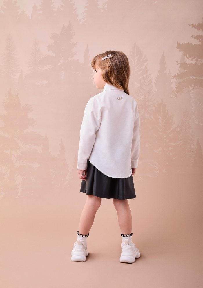 camisa ml com strass off white camisa ml com strass off white