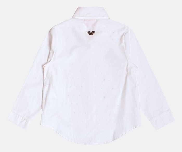 camisa ml com strass off white camisa ml com strass off white