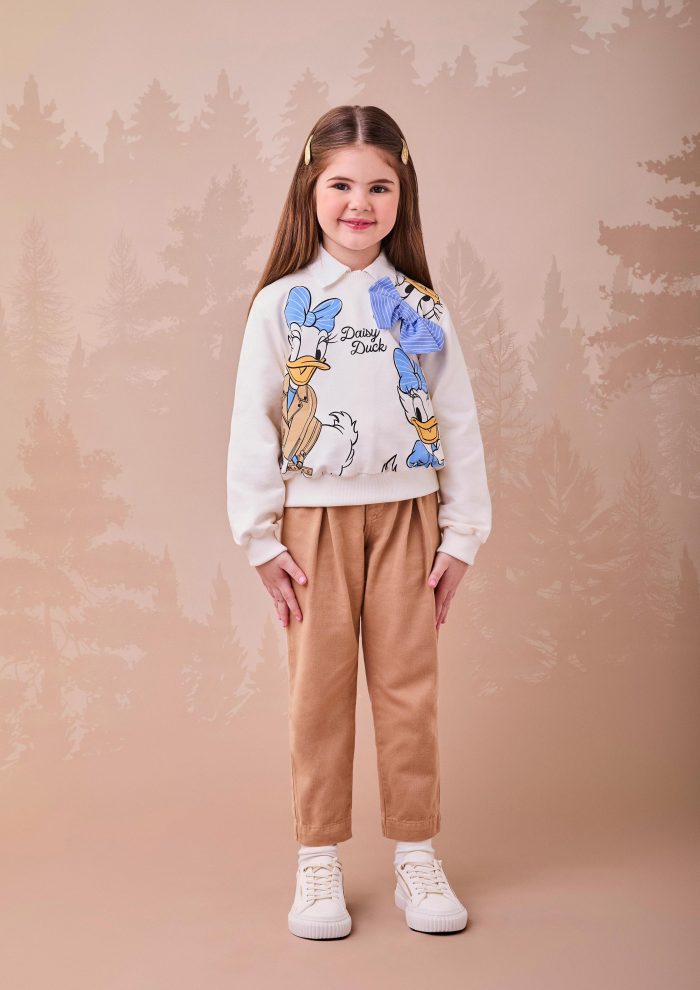 casaco mol daisy com laco