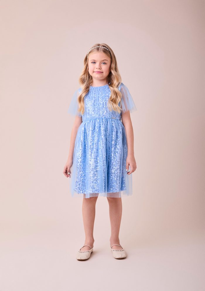 vest de tule flor e paete az denim