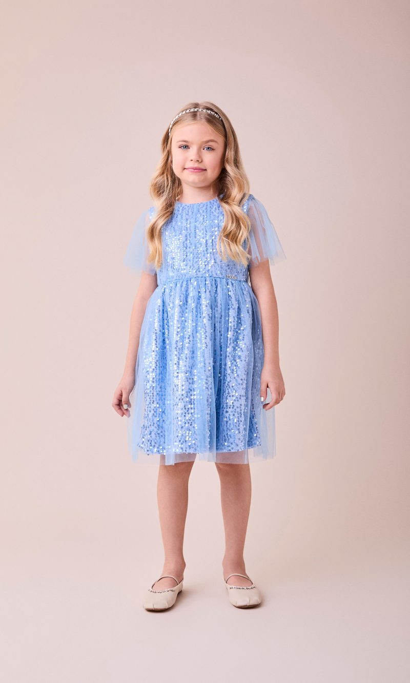 vest de tule flor e paete az denim