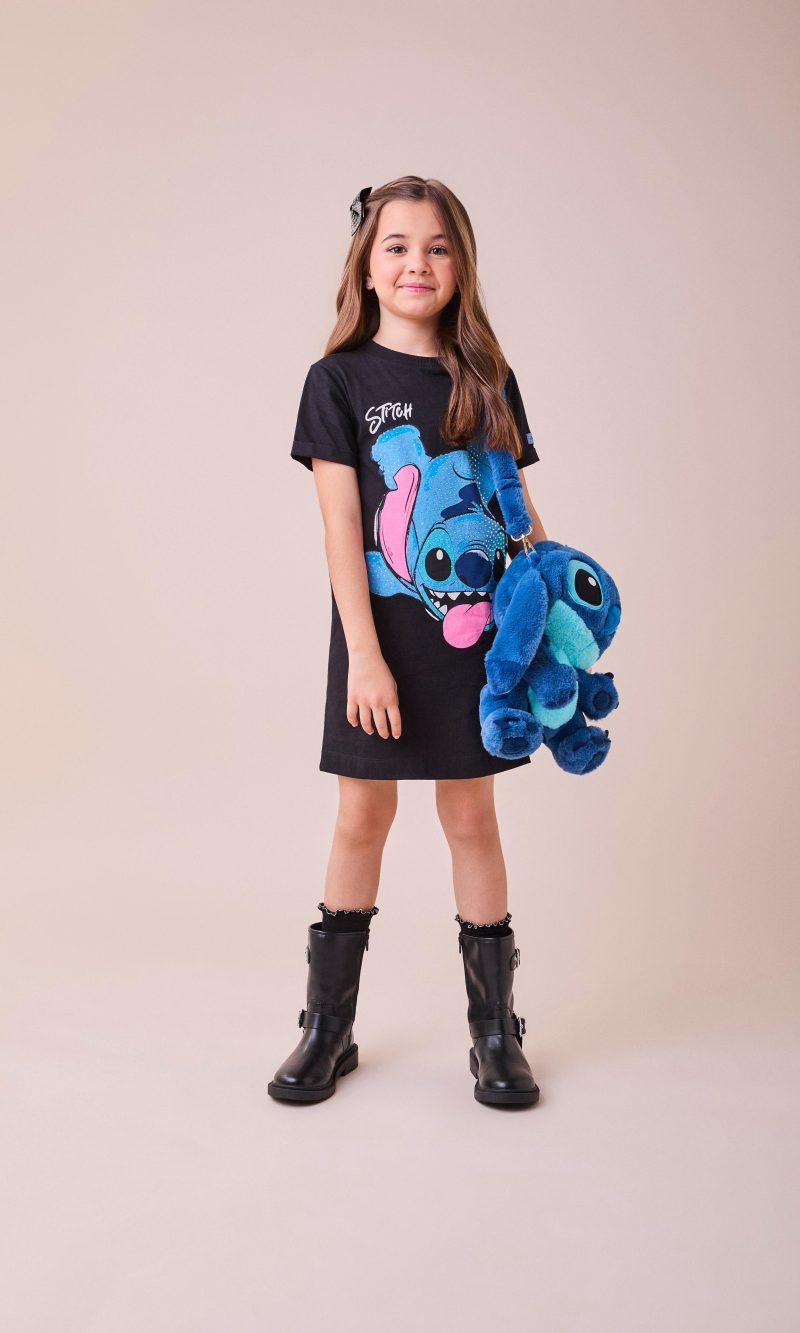 t shirt preta do stitch