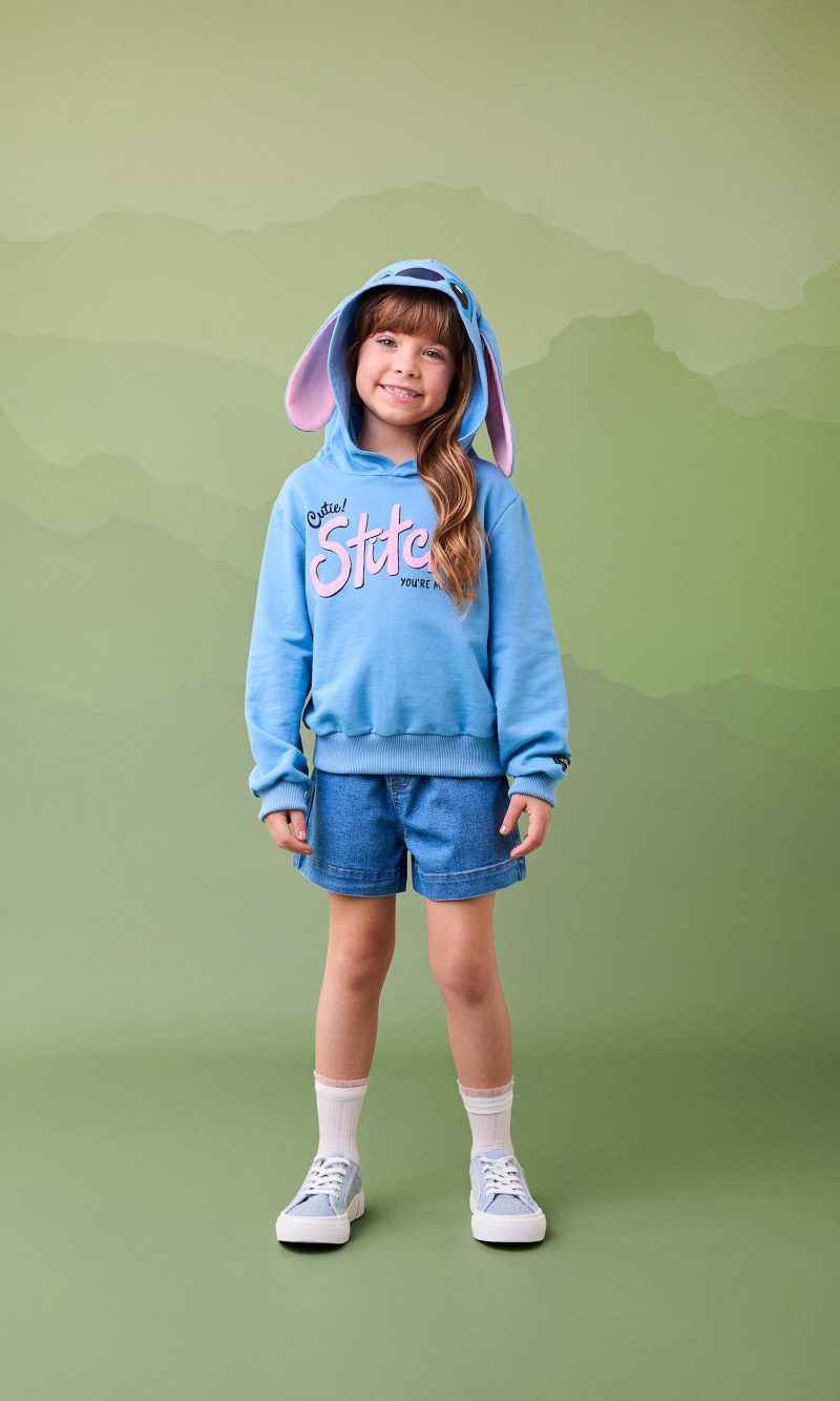 casaco stitch capuz e orelhas