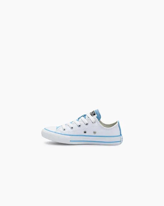 tenis chuck taylor all star branco/azul/branco