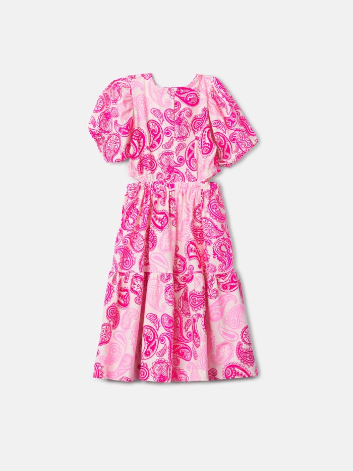 vestido abertura lateral paisley amn vestido abertura lateral paisley amn