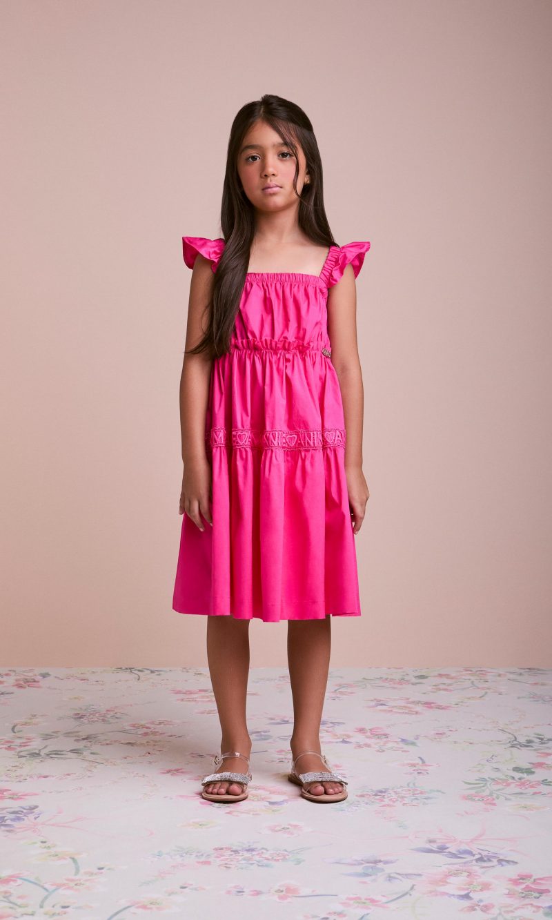 vest com babados pink neon