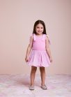 vestido saia balone rosa girly