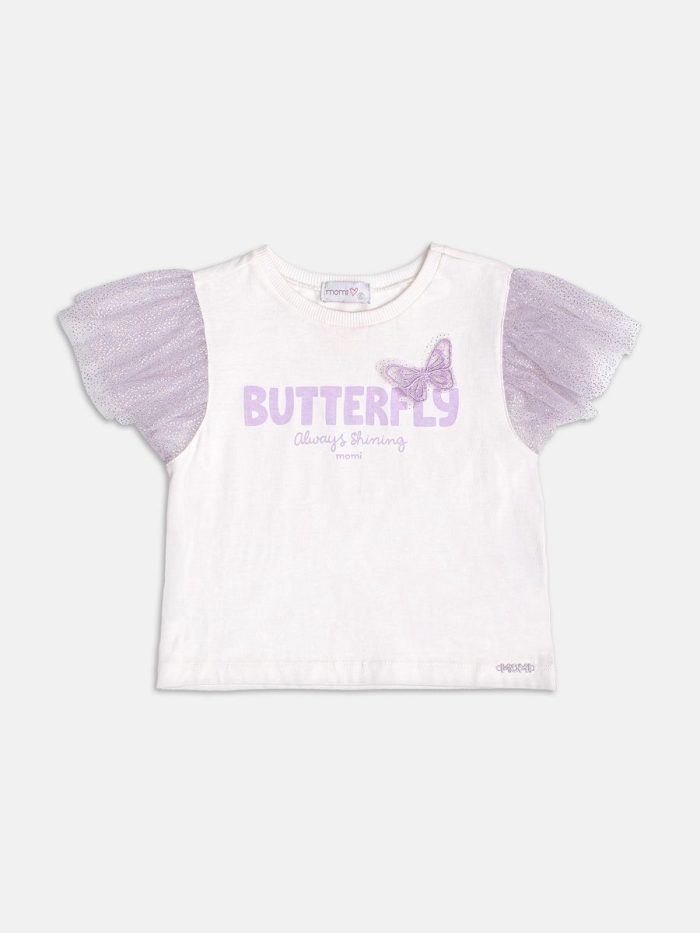 blusa com mangas de tule perola blusa com mangas de tule perola