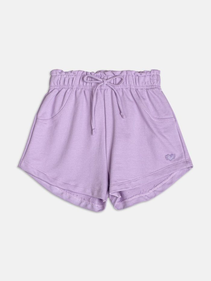 shorts de mol com bordado lilas lavanda shorts de mol com bordado lilas lavanda