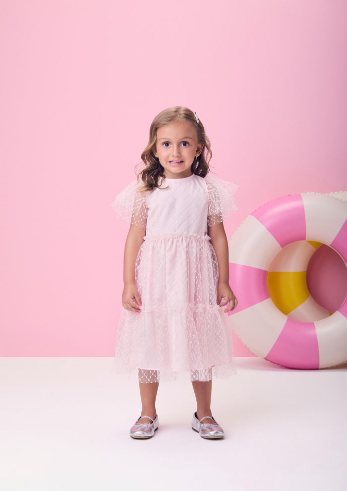 vestido tule bordado rs classic rose