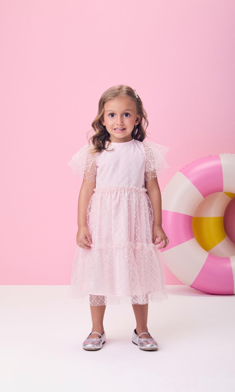 vestido tule bordado rs classic rose