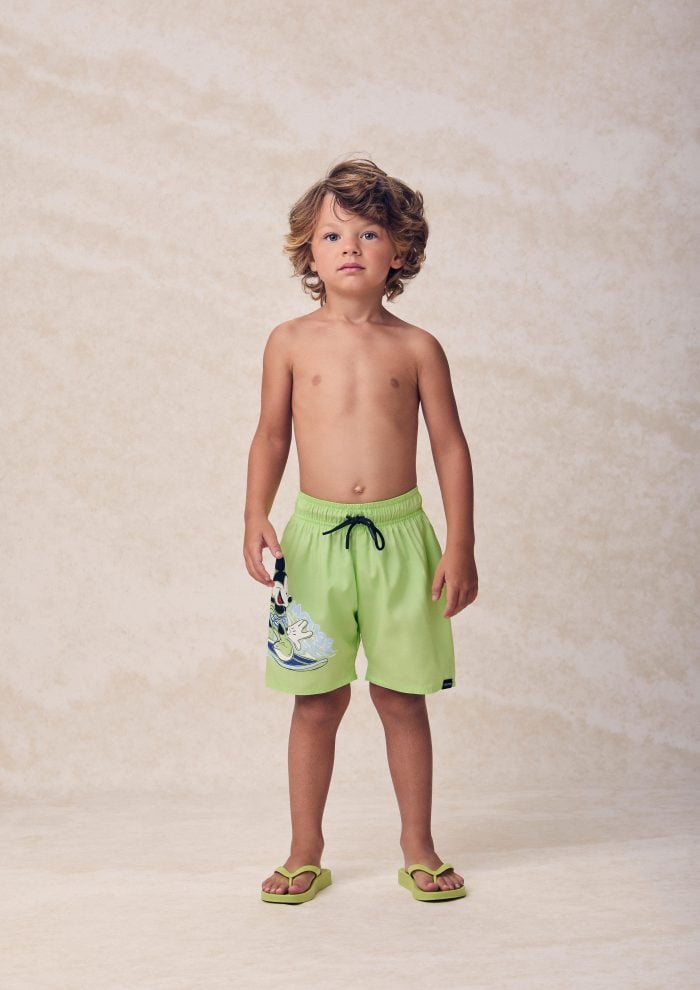 bermuda moda praia disney vd soft lime