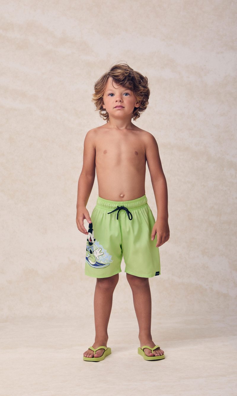 bermuda moda praia disney vd soft lime