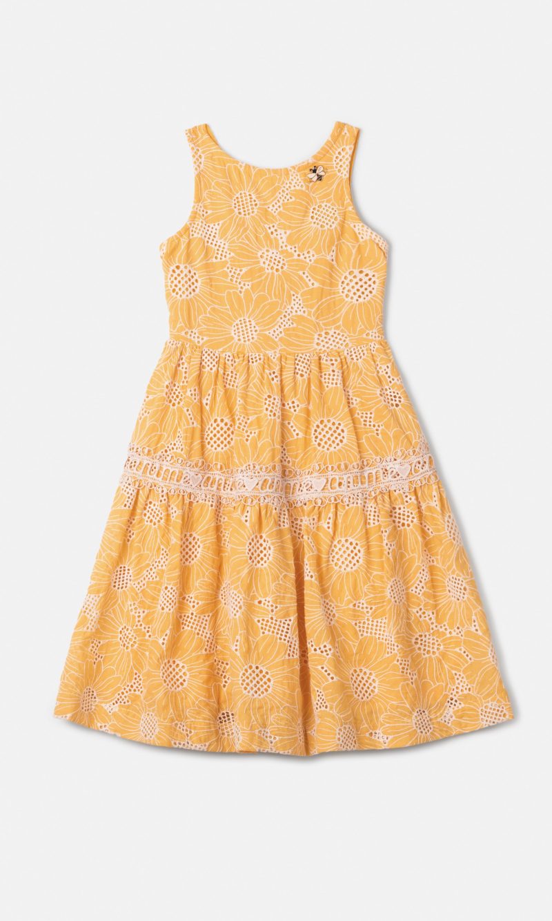 vestido laise manteiga