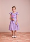 vestido plissado lilas lavanda