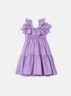 vestido plissado lilas lavanda
