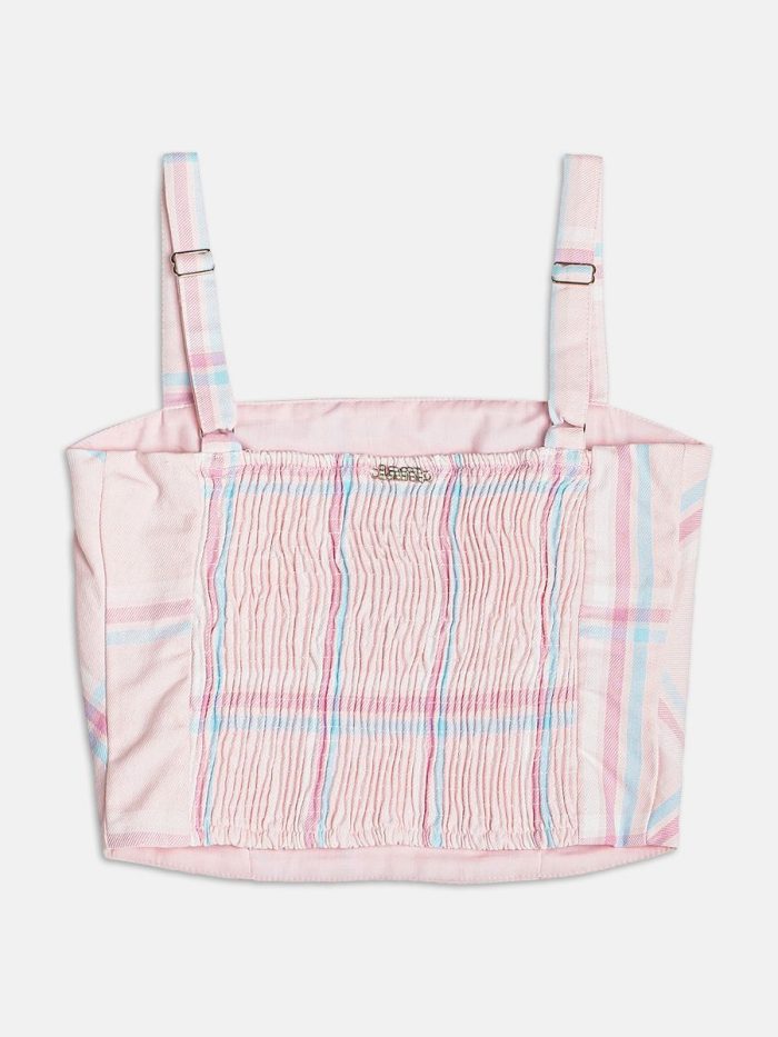 top quadriculado xdz rosa bb/off/rs/az top quadriculado xdz rosa bb/off/rs/az