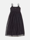 vestido midi com tule pto