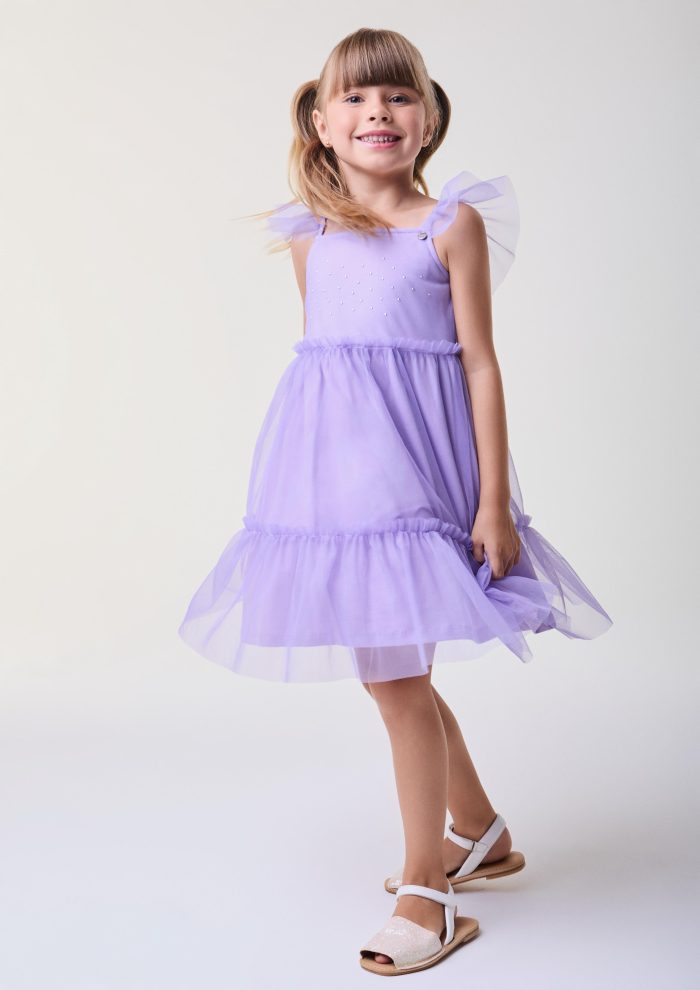 vest com tule lilas lavanda vest com tule lilas lavanda