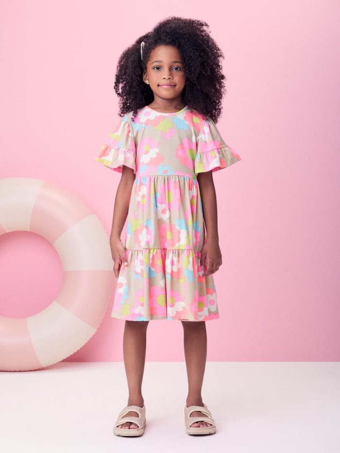 vestido amontoado de flores