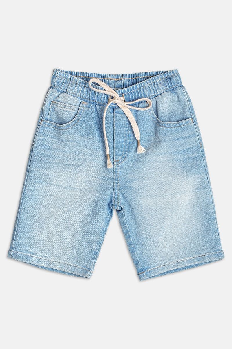 bermuda jeans com cadarÇo