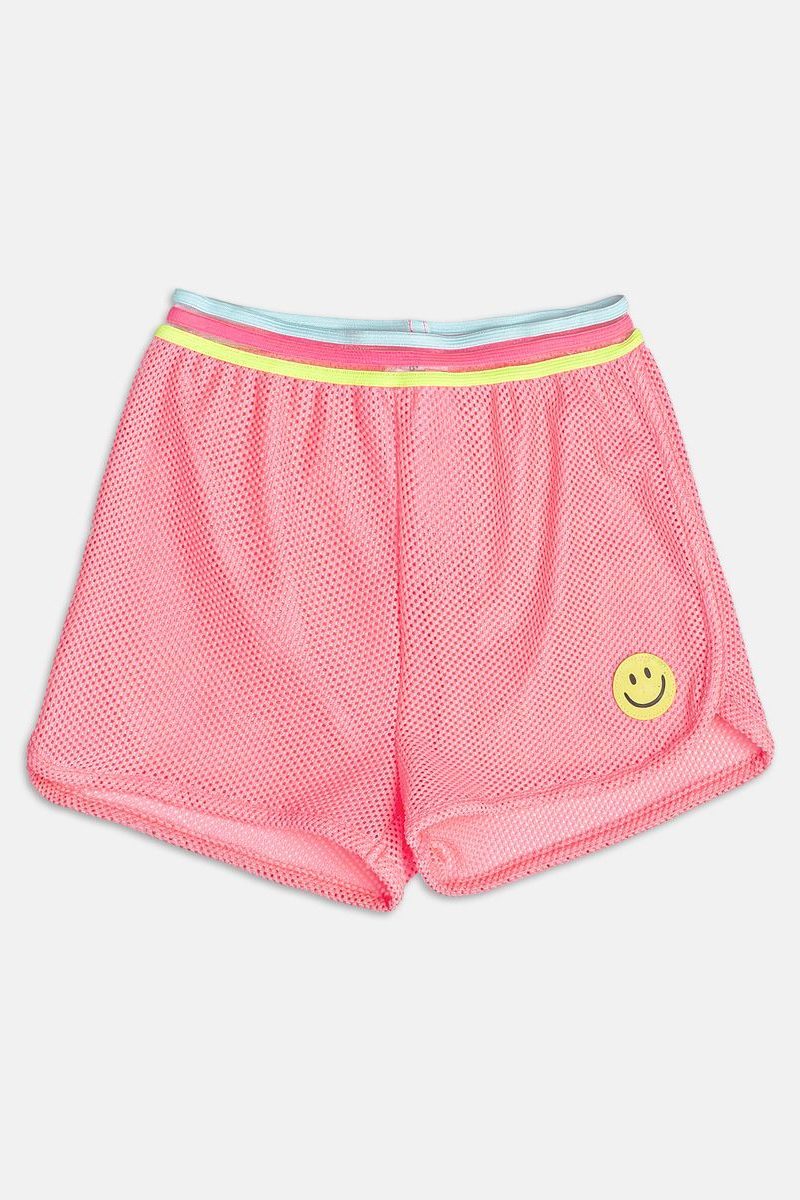 shorts saida de praia smile rs neon claro