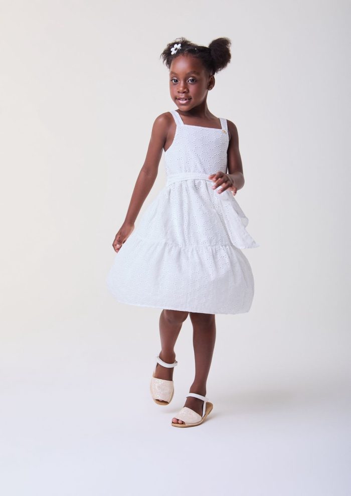 vestido de laise bco