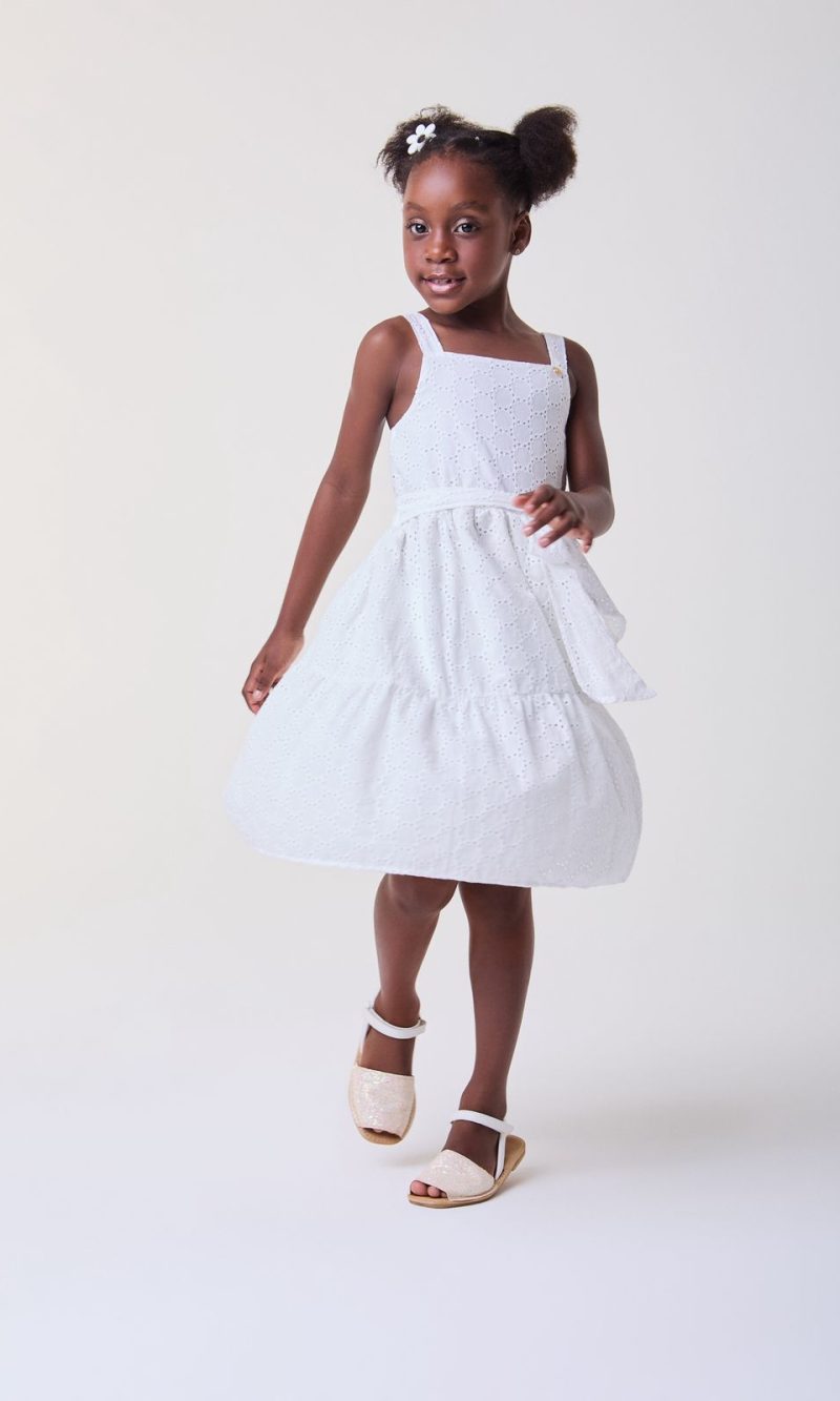 vestido de laise bco