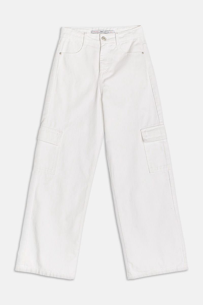 calÇa de sarja wide off white
