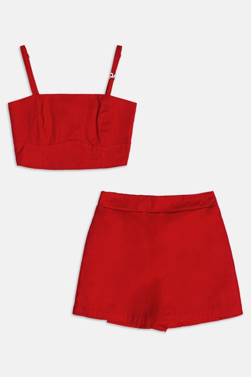 conjunto authoria vermelho preppy