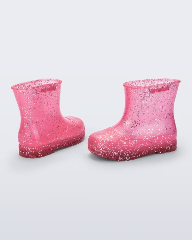 bota mini melissa amarelo glitter