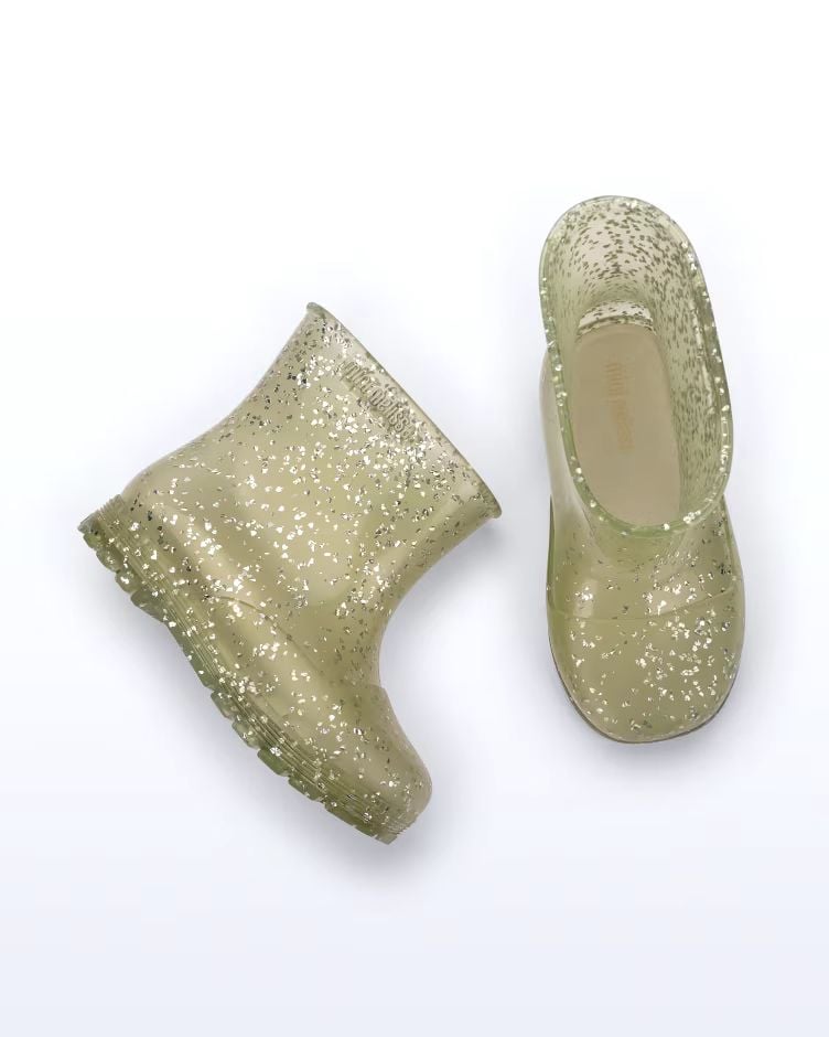 bota mini melissa amarelo glitter bota mini melissa amarelo glitter